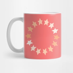 Peach Fuzz Star Circle Graphic Mug